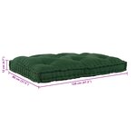 Coussin de canapé palette vidaXL en tissu vert