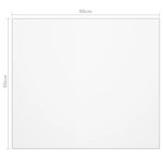 vidaXL Protecteur de table transparent 90x90 cm 2 mm PVC