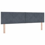 vidaXL Tête de Lit LED Geometric Manuel Gris foncé 180 cm Velours