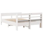 vidaXL Cadre de lit sans matelas blanc 140x190 cm bois de pin massif