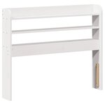 vidaXL Cadre de lit avec tête de lit sans matelas blanc 75x190 cm