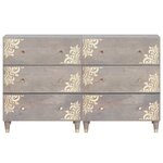vidaXL Buffet 2 Pièces Gris 60 x 33 x 75 cm Bois de mangue massif