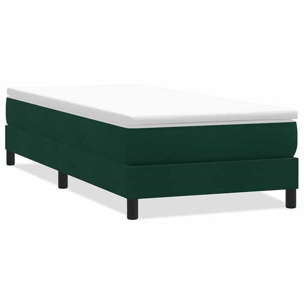 vidaXL Sommier à lattes de lit sans matelas vert foncé 90x220 cm