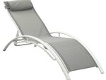 Bain de soleil en aluminium "beauty" - phoenix - gris - lot de 2