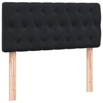 vidaXL Sommier à lattes de lit avec matelas et LED noir 90x210 cm velours