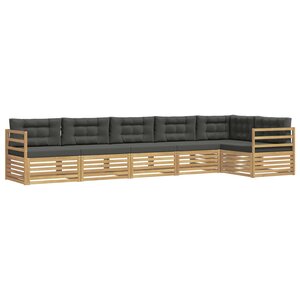 vidaXL Ensemble de canapés d'extérieur 6 Pièces Blanc et anthracite