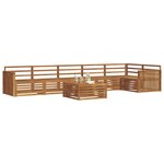 vidaXL Ensemble de canapés d'extérieur 7 Pièces Naturel