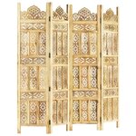 vidaXL Cloison de séparation 4 panneaux 160x165 cm Bois de manguier