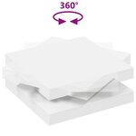 vidaXL Table basse rotative à 360 degrés blanc 90x90x34 5 cm