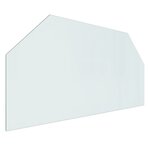 vidaXL Plaque de verre pour cheminée hexagonale 100x50 cm