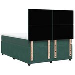 vidaXL Sommier à lattes de lit et matelas Vert foncé 140x190cm Velours