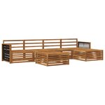 vidaXL Ensemble de canapés d'extérieur 6 Pièces Naturel