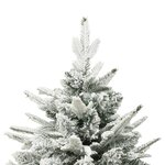 Vidaxl sapin de noël artificiel led et flocons de neige 150 cm pvc pe