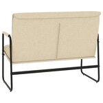 vidaXL Banc Crème 100x64x80 cm Tissu