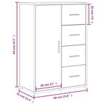 vidaXL Buffets 2 Pièces chêne marron 60x31x84 cm bois d'ingénierie