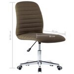 Vidaxl chaises à manger lot de 4 marron tissu