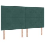 vidaXL Tête de lit LED avec des lumières à LED Vert 180 cm Polyester