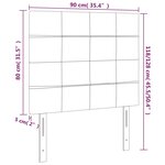 vidaXL Têtes de lit 2 Pièces Gris clair 90x5x78/88 cm Tissu