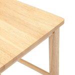 VidaXL Tabourets de bar 2 Pièces naturel bois massif d'hévéa