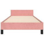 vidaXL Cadre de lit avec tête de lit Rose 90x200 cm Velours