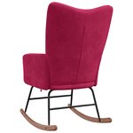 vidaXL Chaise à bascule Rouge bordeaux Velours