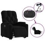 vidaXL Fauteuil inclinable électrique noir tissu