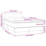 vidaXL Sommier à lattes de lit avec matelas crème 120x190 cm tissu