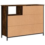 vidaXL Buffet chêne fumé 100x33x75 cm bois d'ingénierie