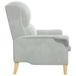 vidaXL fauteuil Gris clair 76 x 94 x 102 cm Velours