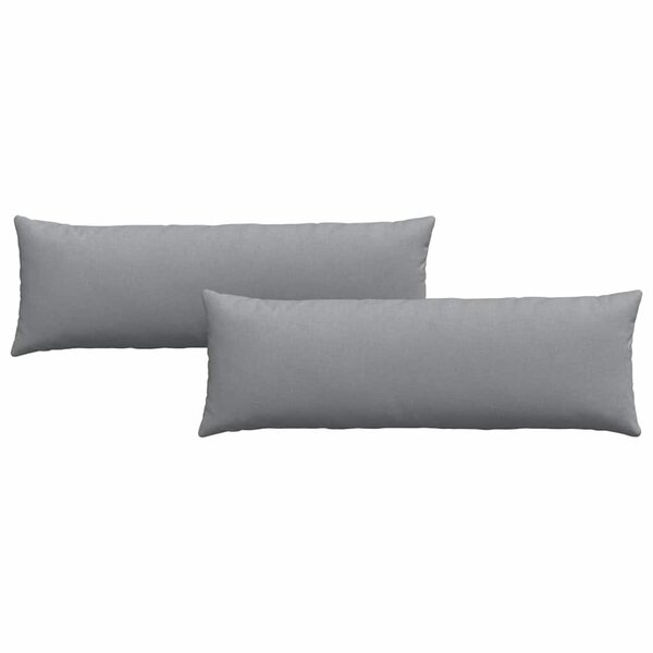 vidaXL Coussins de canapé 2 pc tissu Gris clair 120 x 40 cm