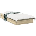 vidaXL Cadre de lit et tiroirs chêne sonoma 100x200 cm bois ingénierie