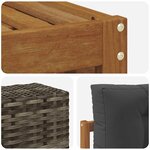 vidaXL Ensemble de canapés d'extérieur 5 pc Naturel et Anthracite