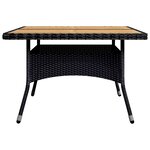 vidaXL Ensemble à manger de jardin 9 Pièces Résine tressée et acacia Noir