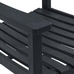 vidaXL Chaise à bascule de jardin noire 65x84x114 cm HDPE