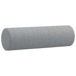 vidaXL Canapé 2 places avec oreillers gris clair 120 cm tissu