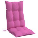 vidaXL Coussins de chaise à dossier haut lot de 2 rose tissu oxford