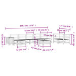 vidaXL Salon de jardin 10 Pièces bois de pin massif