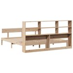 vidaXL Lit bibliothèque sans matelas 200x200 cm bois massif de pin