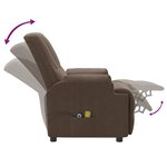 vidaXL Fauteuil de massage marron similicuir daim