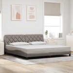 vidaXL Cadre de lit sans matelas taupe 200x200 cm tissu