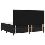 vidaXL Lit à ressorts avec matelas Noir 200 x 200 cm tissu