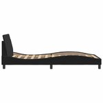 vidaXL Cadre de lit Dover noir 100x200 cm velours