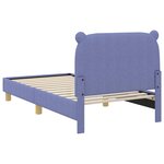 vidaXL Cadre de lit pour enfants avec tête de lit Bleu denim tissu