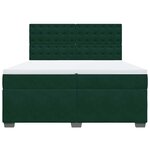 vidaXL Sommier à lattes de lit et matelas Vert foncé 200x200cm Velours