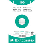 Paquet de 100 Fiches BRIST.BLC 125/200 5X5 PERF S/FILM EXACOMPTA