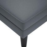 vidaXL Fauteuil long et coussin et accoudoir droit gris foncé velours