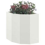 vidaXL Jardinière d'Angle Blanc 30 x 30 x 35 cm Acier