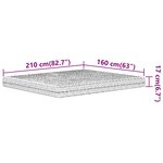 vidaXL Matelas en mousse blanc 160x210 cm dureté H2 H3