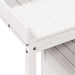 vidaXL Table de rempotage avec étagères blanc bois massif de pin