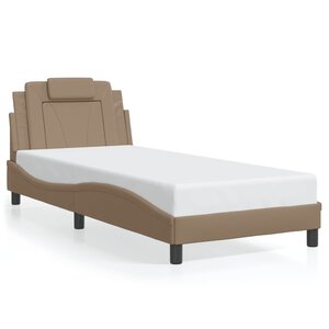 vidaXL Cadre de lit Viana sans matelas cappuccino 80x200 cm similicuir